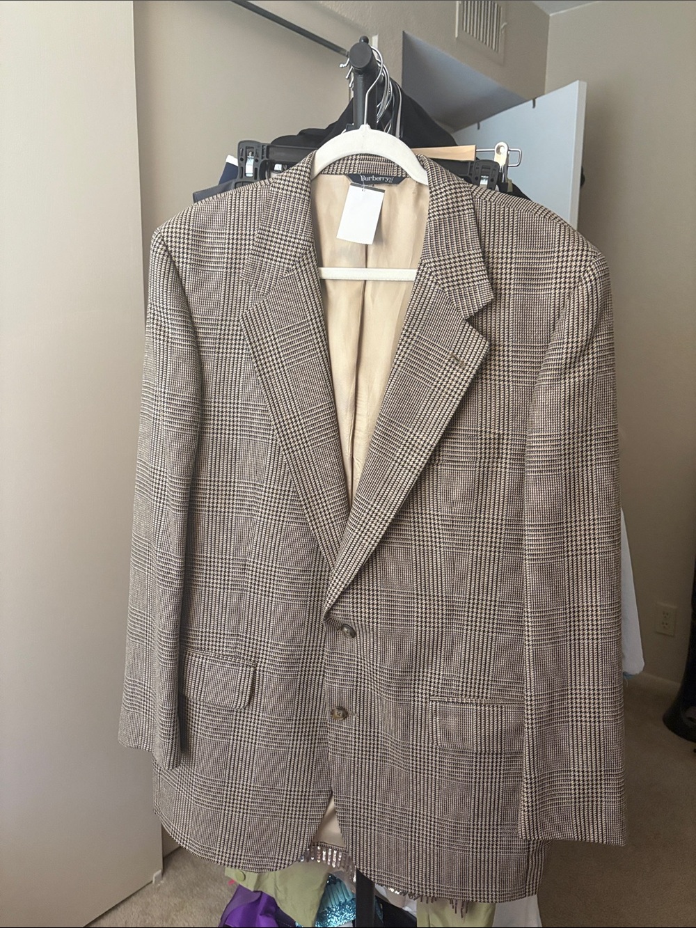 Burberry Brown Glen Plaid Sport Coat